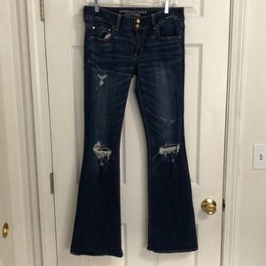 Distressed flare AE jeans-Size 8L